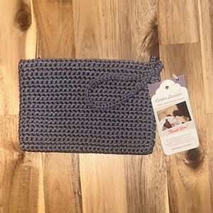 Crochet Clutch Bag - Gray